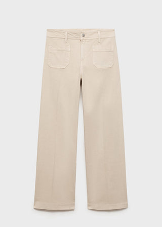 Jeans Wide Leg con Bolsillos