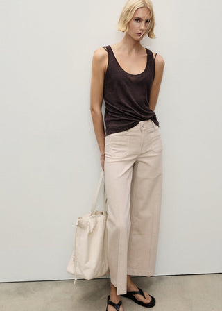 Jeans Wide Leg con Bolsillos