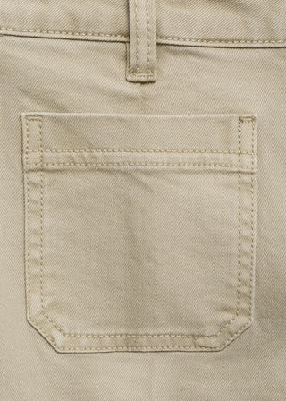 Jeans Flare Crop con Bolsillos
