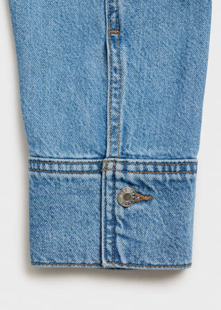Camisa Denim con Bolsillo Delantero
