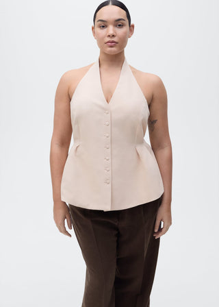 Chaleco Cuello Halter con Pinzas