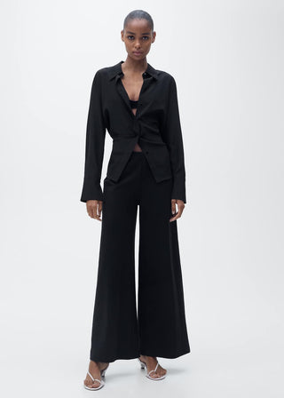 Pantalón Palazzo con Cintura Elástica
