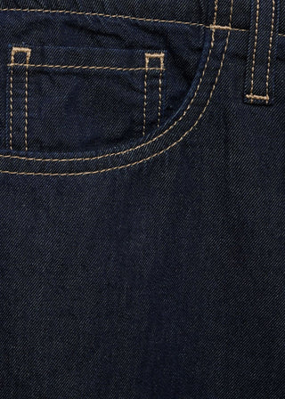 Pantalón Denim Wide Leg con Cinturón