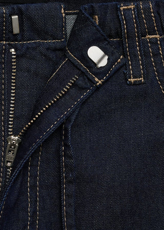Pantalón Denim Wide Leg con Cinturón