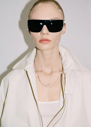Collar Doble con Cadena de Perlas