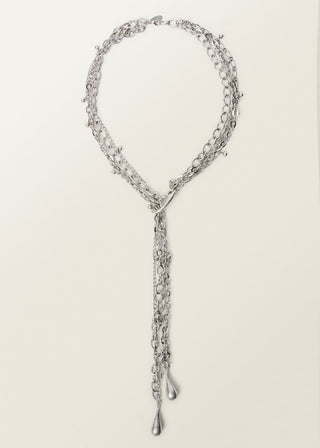 Collar Cadenas Colgantes Combinadas