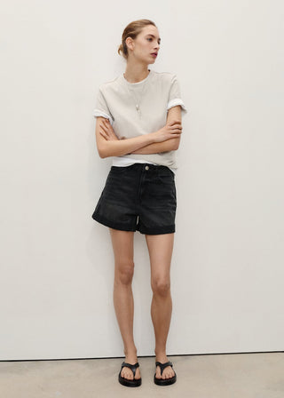 Shorts Denim Mom Fit Talle Alto
