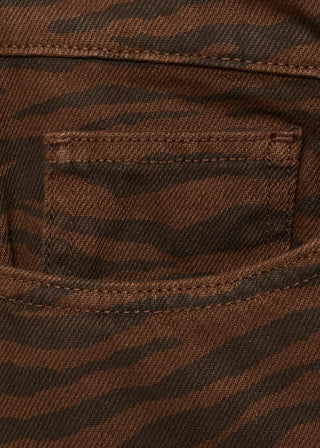 Jeans Rectos con Estampado de Zebra