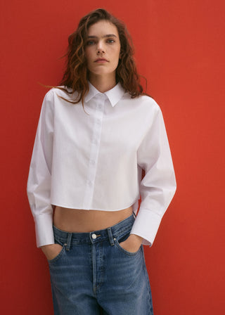 Camisa Crop de Algodón