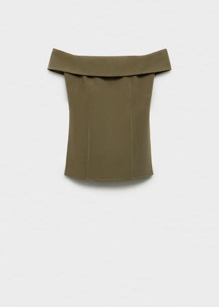 Blusa Entallada con Hombros descubiertos