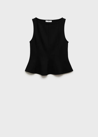 Blusa Evasé Cuello Barco