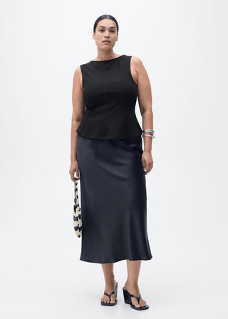 Blusa Evasé Cuello Barco