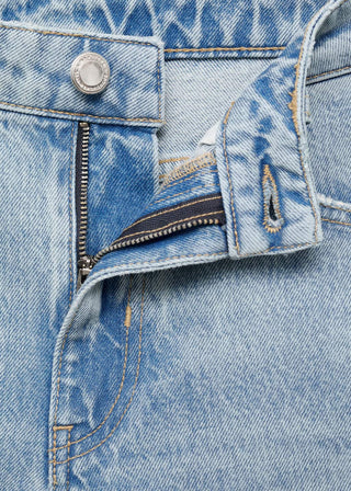 Jeans Rectos Tiro Medio con Bolsillos