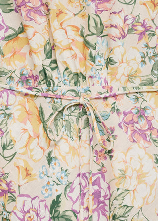 Vestido con Detalle de Volantes Estampado Floral