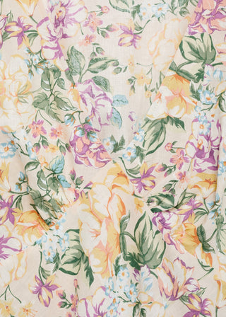 Vestido con Detalle de Volantes Estampado Floral