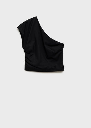 Blusa Entallada Corte Asimétrico