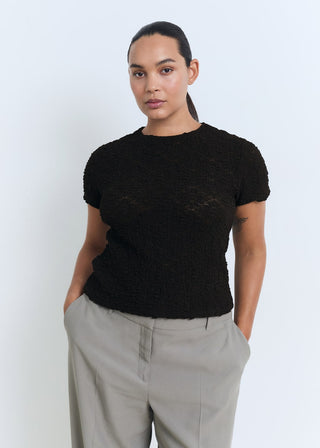Camiseta Manga Corta con Textura