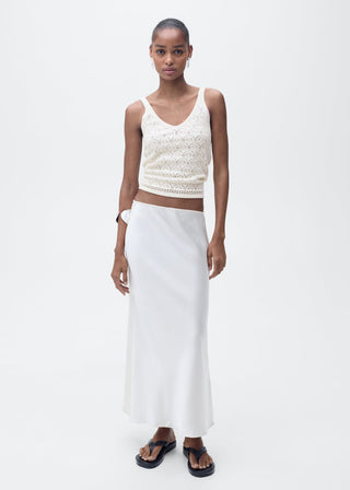 Blusa de Punto con Detalles Calados