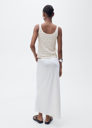 Blusa de Punto con Detalles Calados