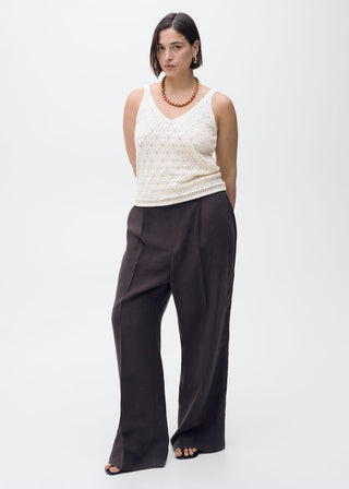 Blusa de Punto con Detalles Calados
