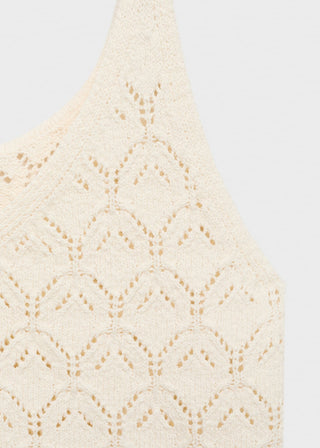 Blusa de Punto con Detalles Calados