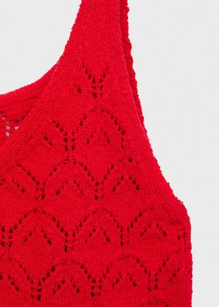 Blusa de Punto con Detalles Calados