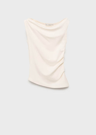 Blusa sin Mangas Corte Asimétrico
