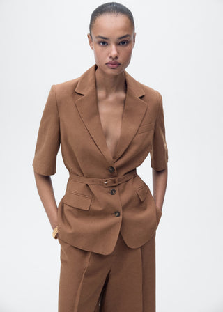 Blazer Manga Corta con Cinturón