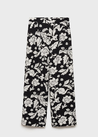 Pantalón Recto con Estampado Floral