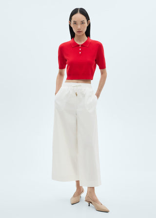 Pantalón Culotte con Bolsillos