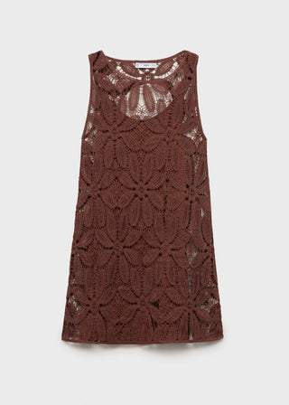Vestido con Espalda Abiera de Crochet