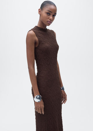 Vestido Cuello Perkins con Textura