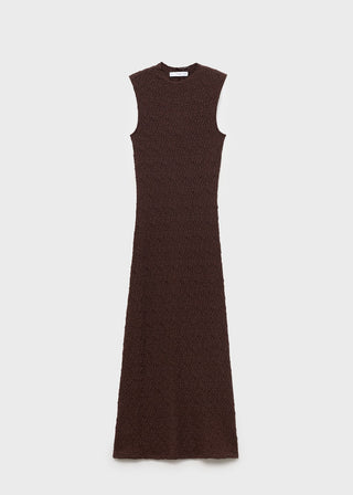 Vestido Cuello Perkins con Textura