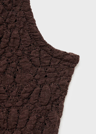 Vestido Cuello Perkins con Textura