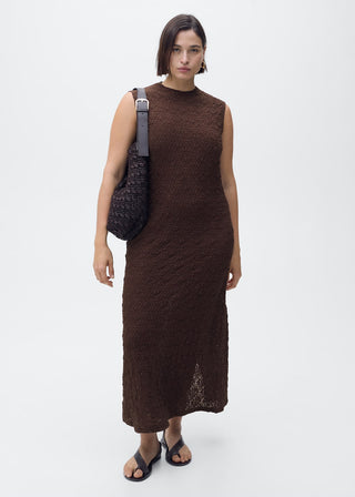 Vestido Cuello Perkins con Textura