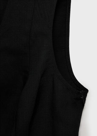Blusa de Tirantes Peplum con Lino