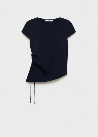 Camiseta de Punto con Bajo Asimétrico