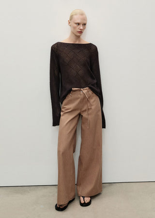 Jeans Wide Leg Talle Bajo de Rayas