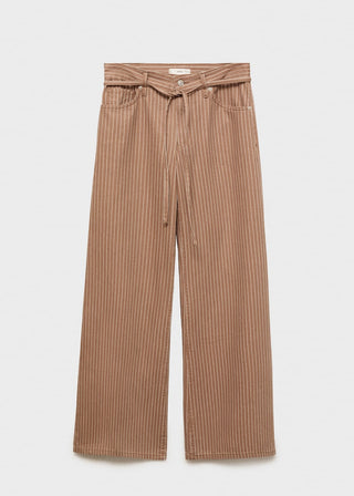 Jeans Wide Leg Talle Bajo de Rayas