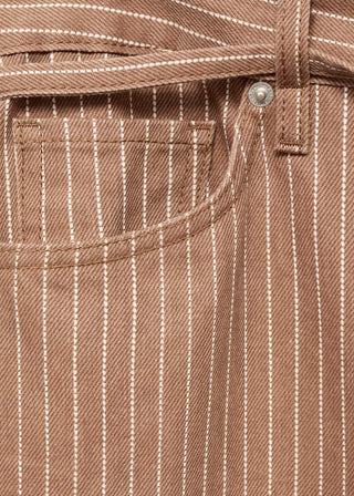 Jeans Wide Leg Talle Bajo de Rayas