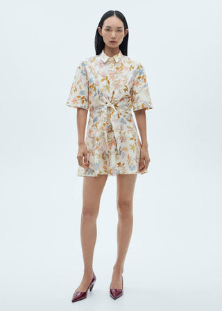 Floral Print Knot Dress Line Up Shop Floral Print Knot Dress Line Up Shop