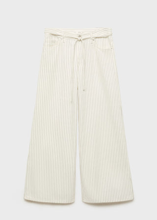Jeans Wide Leg Talle Bajo de Rayas