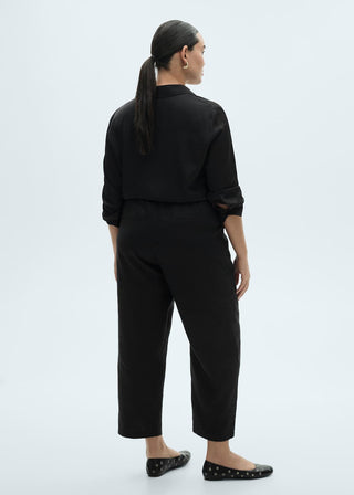 Pantalón Recto con Cintura Elástica