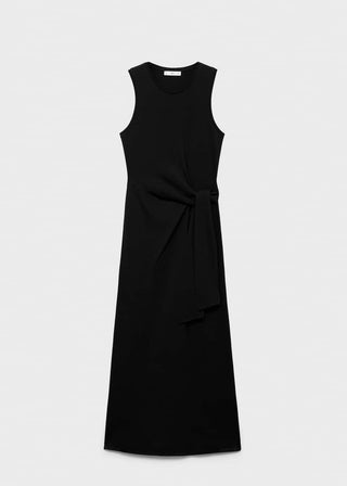 Vestido de Algodón con Detalle de Nudo