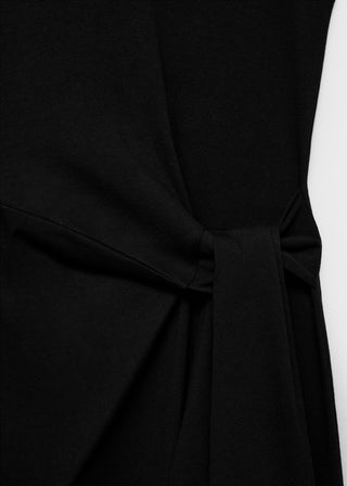 Vestido de Algodón con Detalle de Nudo