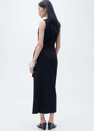 Vestido de Algodón con Detalle de Nudo