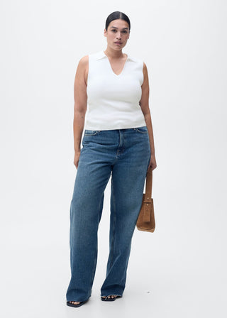 Blusa de Punto Cuello Polo