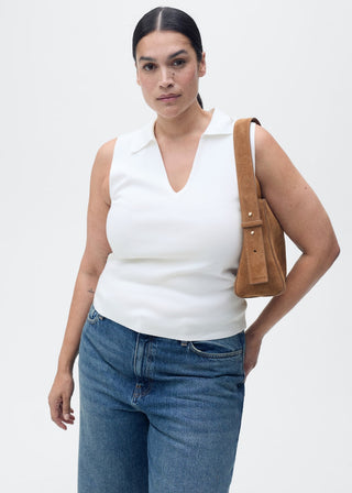 Blusa de Punto Cuello Polo