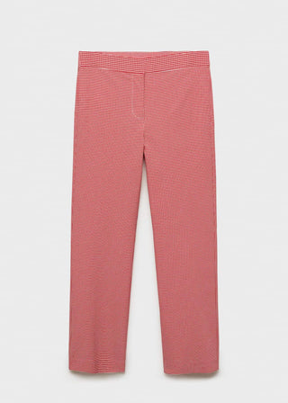 Pantalón Crop con Estampado Vichy