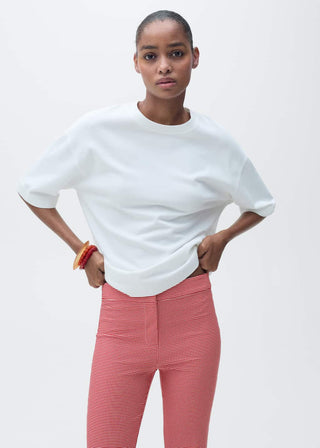 Pantalón Crop con Estampado Vichy